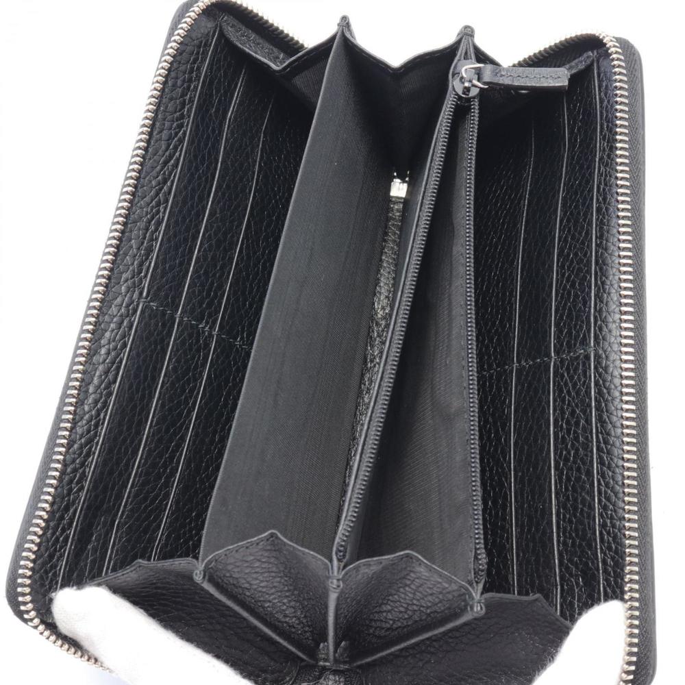 GUCCI GG Metal Round Long Wallet Leather Black - Picture 4 of 8